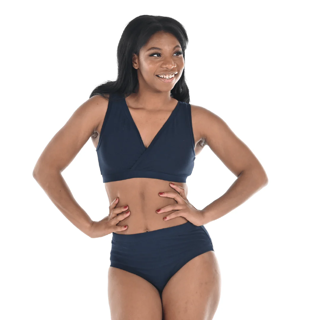 High Rise Briefs - Navy - Image 3