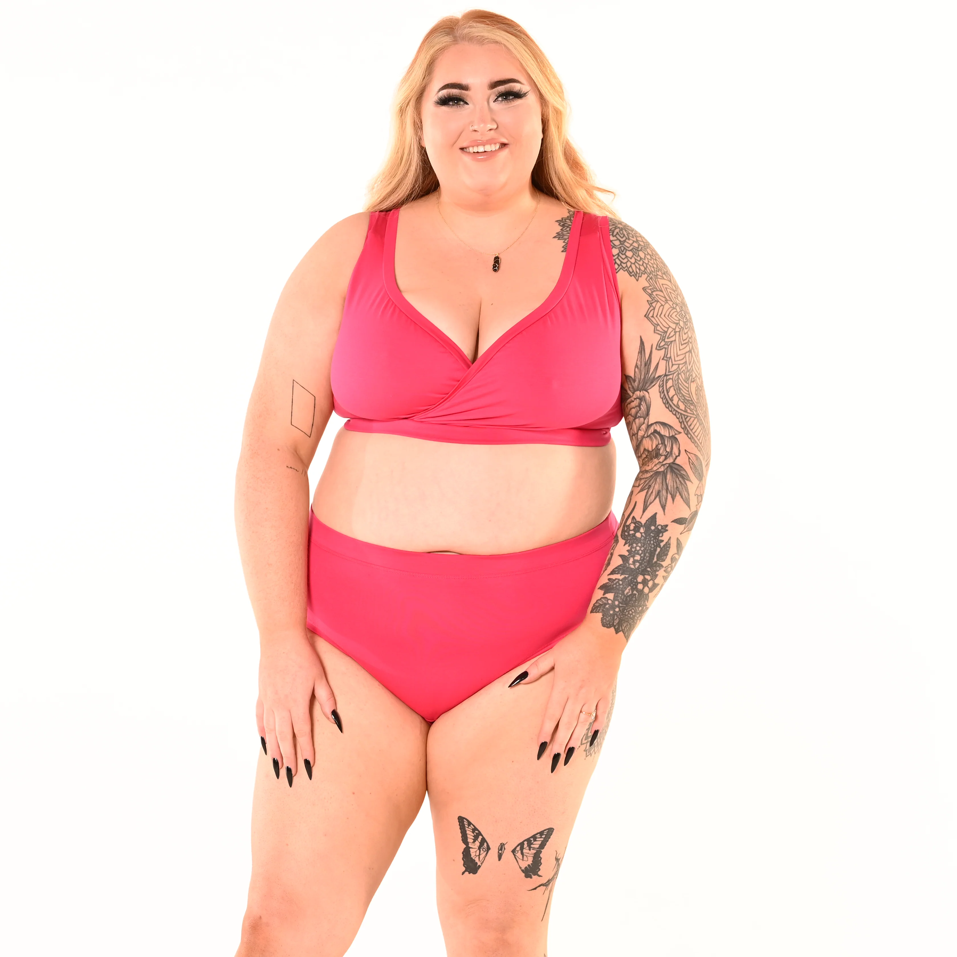High Rise Briefs - Raspberry - Image 6