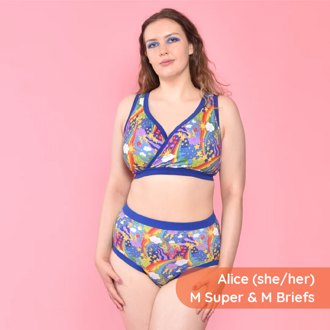 High Rise Briefs - Retro Rainbows - Image 8