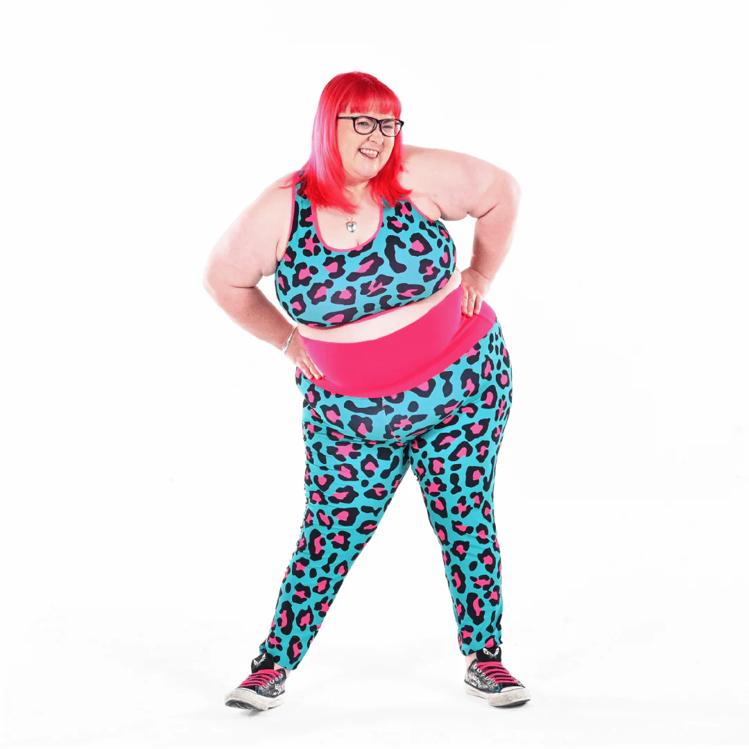 High Waist Organic Cotton Leggings - Hot Leopard - Image 3
