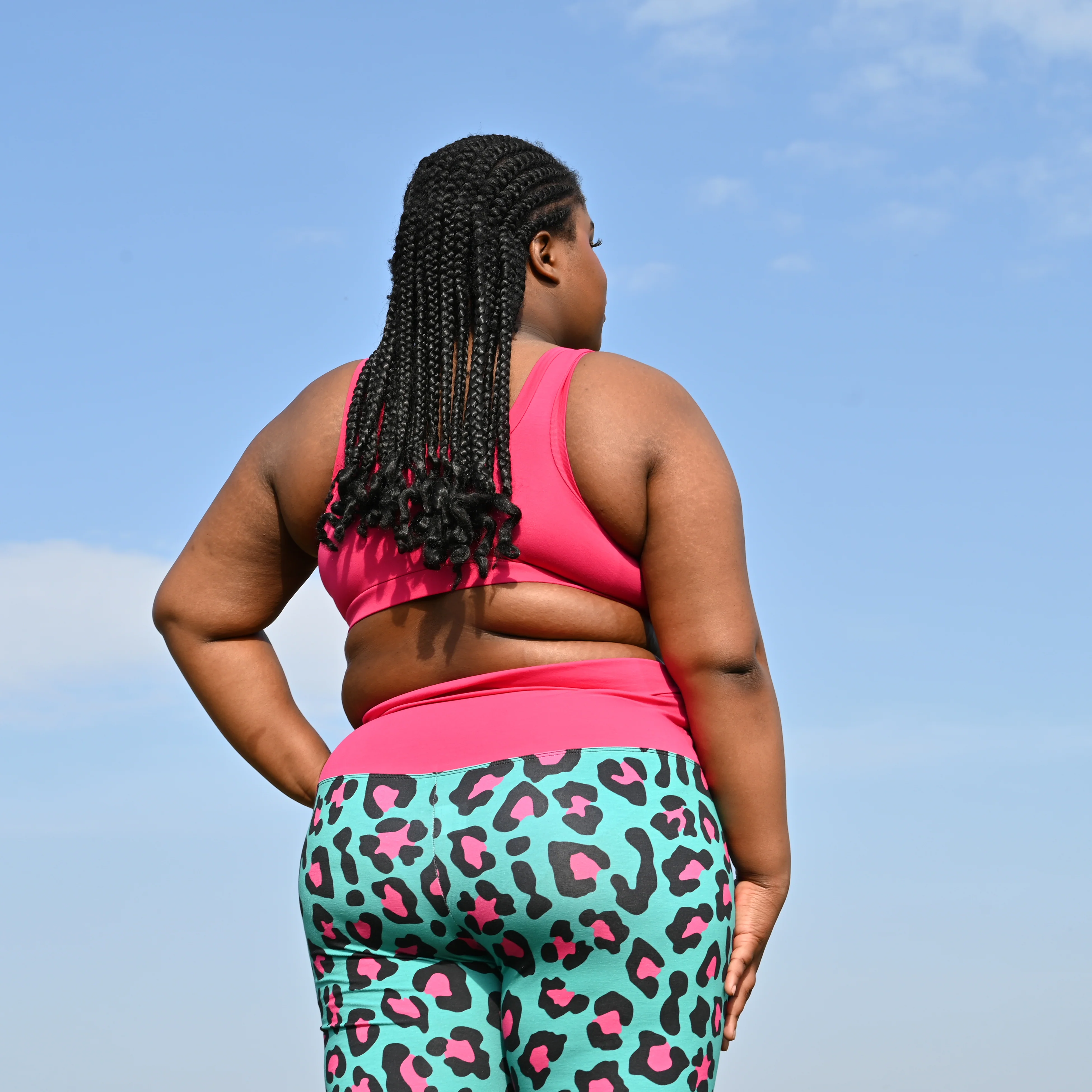 High Waist Organic Cotton Leggings - Hot Leopard - Image 7