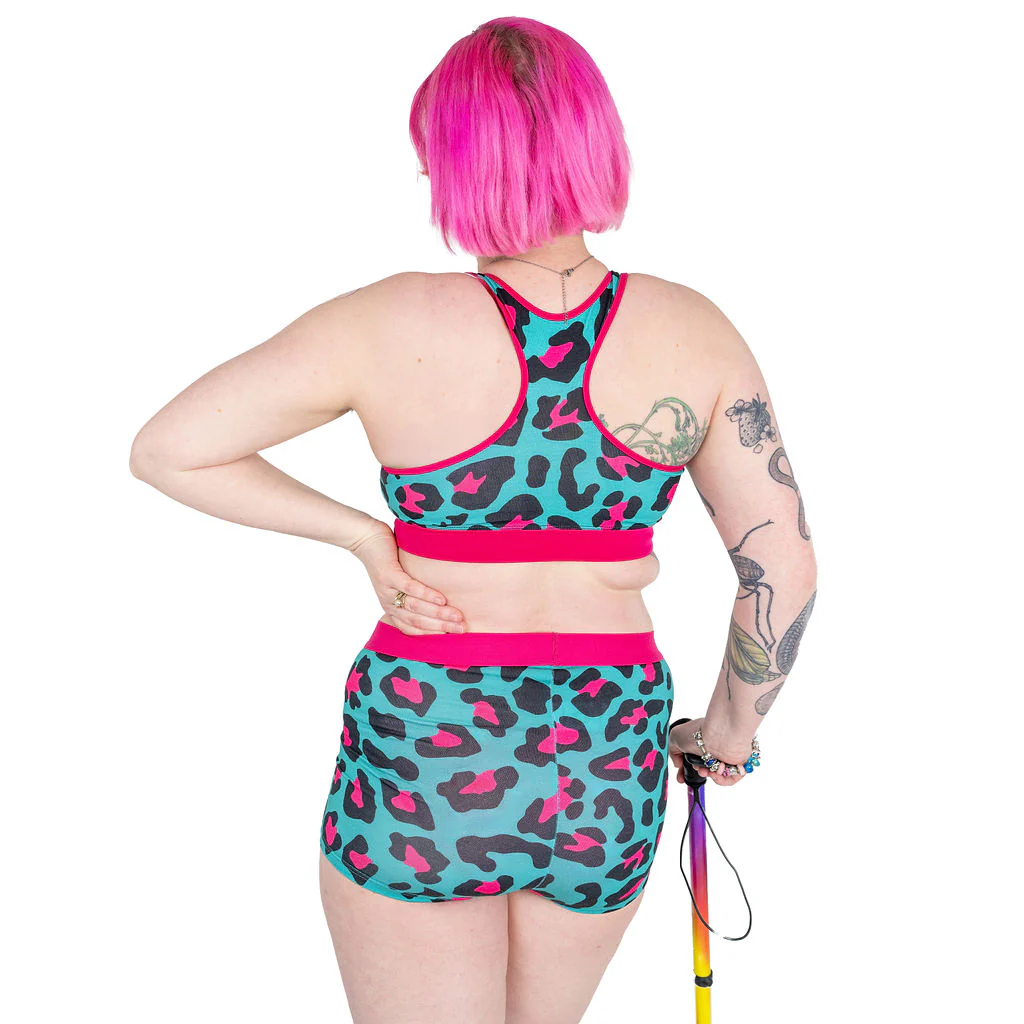 Racerback Bralette - Hot Leopard - Image 5