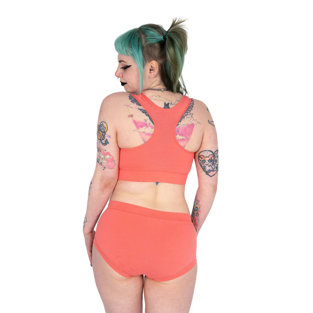 Mid Rise Briefs - Coral - Image 3
