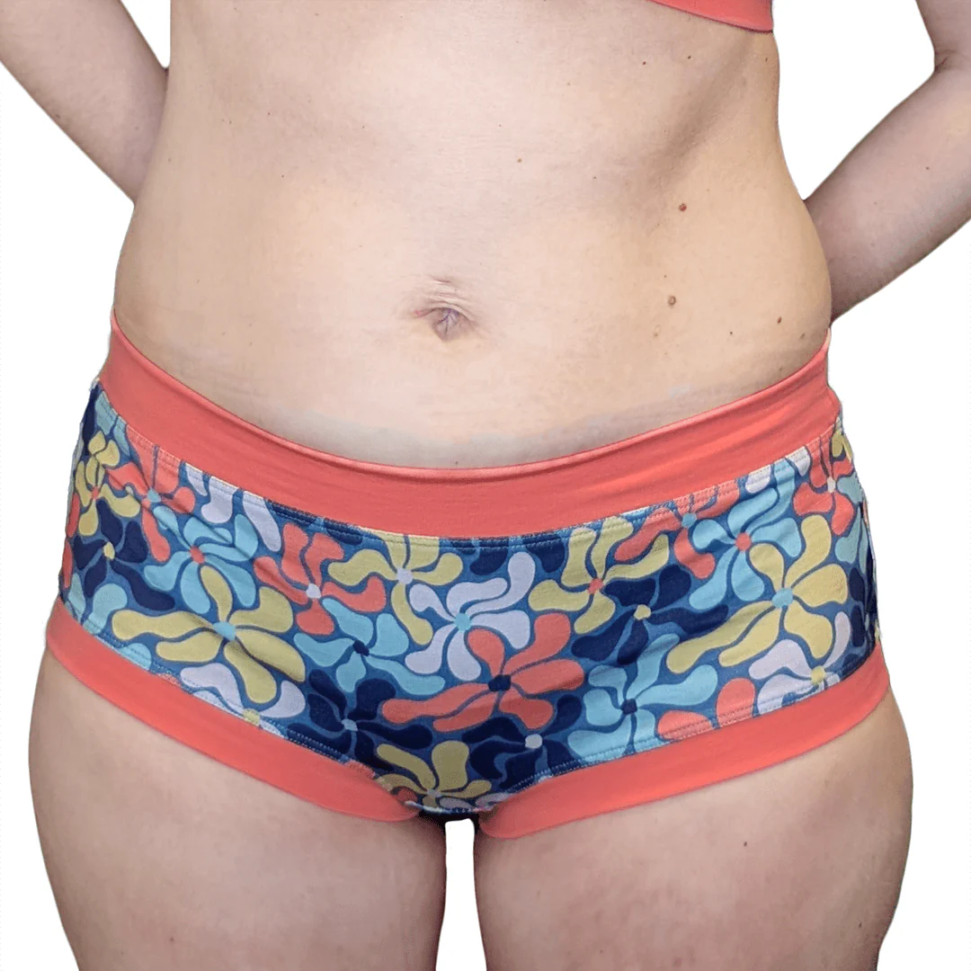 Mid Rise Briefs - Wavy Flowers - Image 4