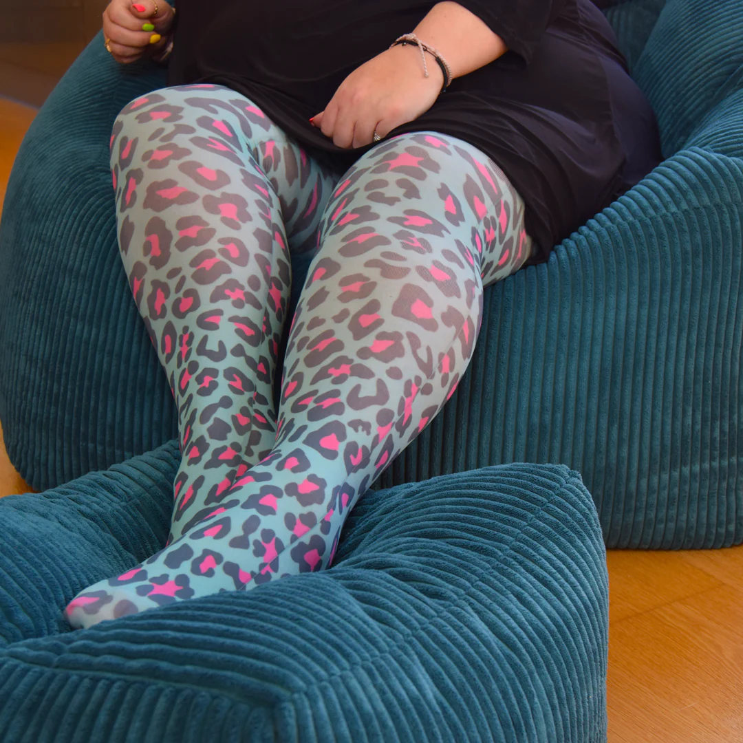 Molke X Better Tights: 50 Denier Printed Tights - Hot Leopard *** - Image 4