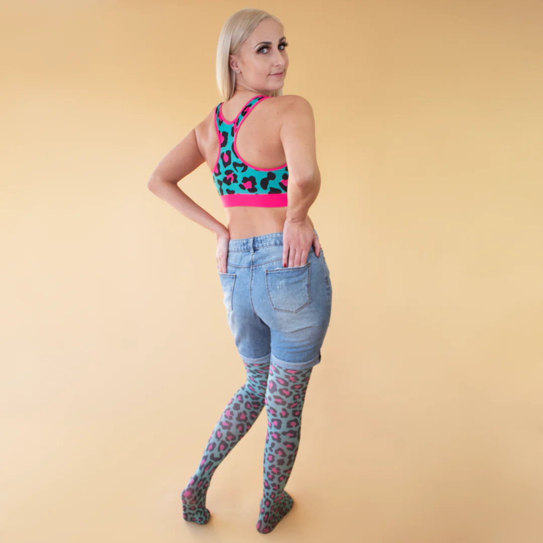 Molke X Better Tights: 50 Denier Printed Tights - Hot Leopard *** - Image 5