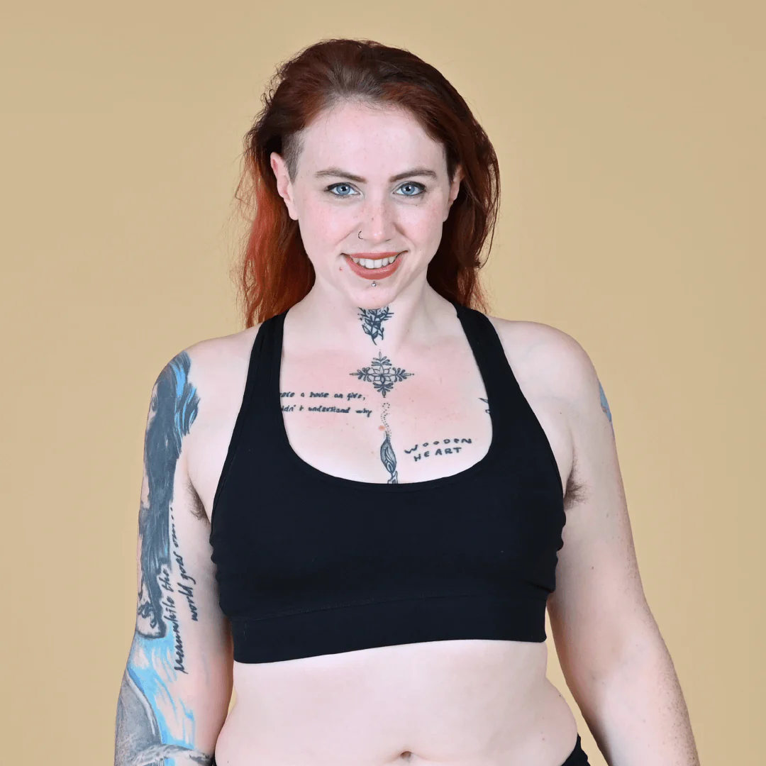 Racerback Bralette - Black - Image 9