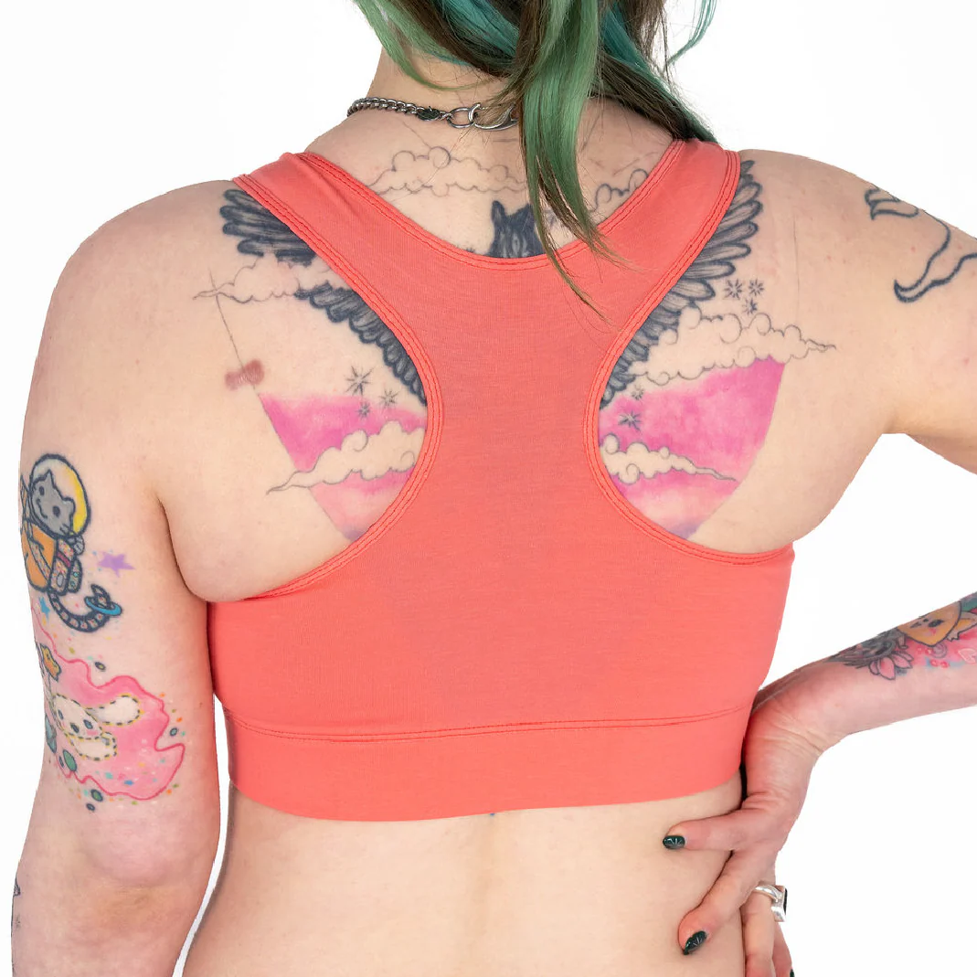 Racerback Bralette - Coral - Image 5