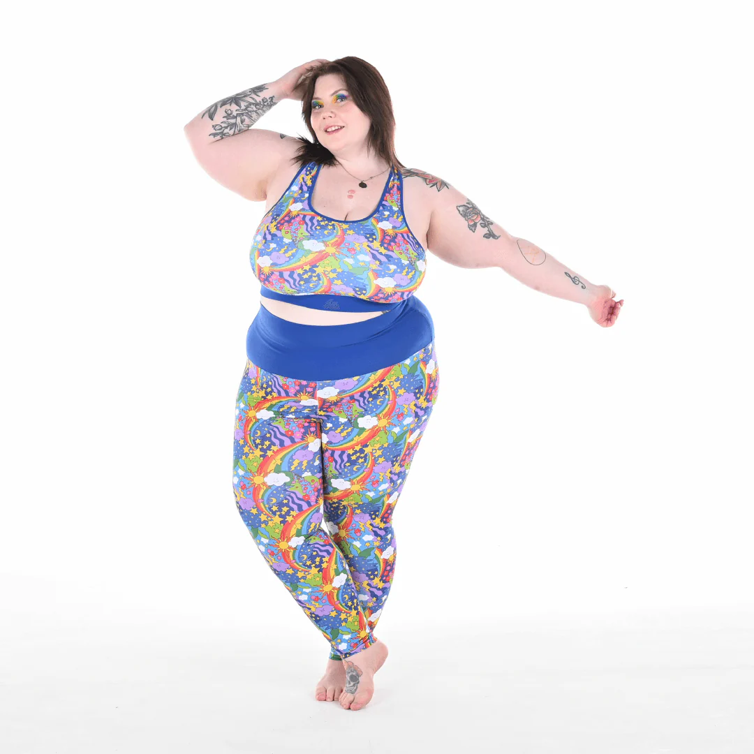 Racerback Bralette - Retro Rainbows - Soft fit *** - Image 2