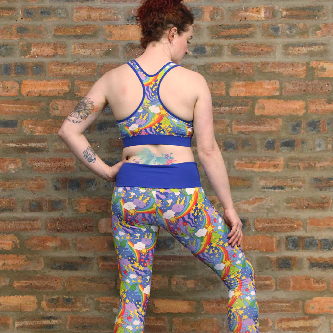 Racerback Bralette - Retro Rainbows - Soft fit *** - Image 3