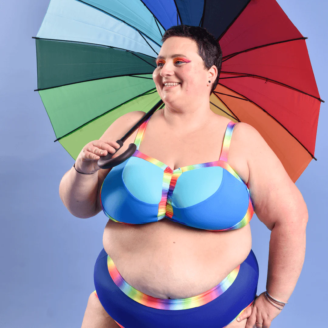 Swim Flexi-Size Bra - Blue Rainbow ***