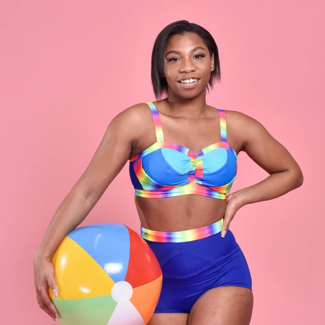 Swim Flexi-Size Bra - Blue Rainbow *** - Image 3