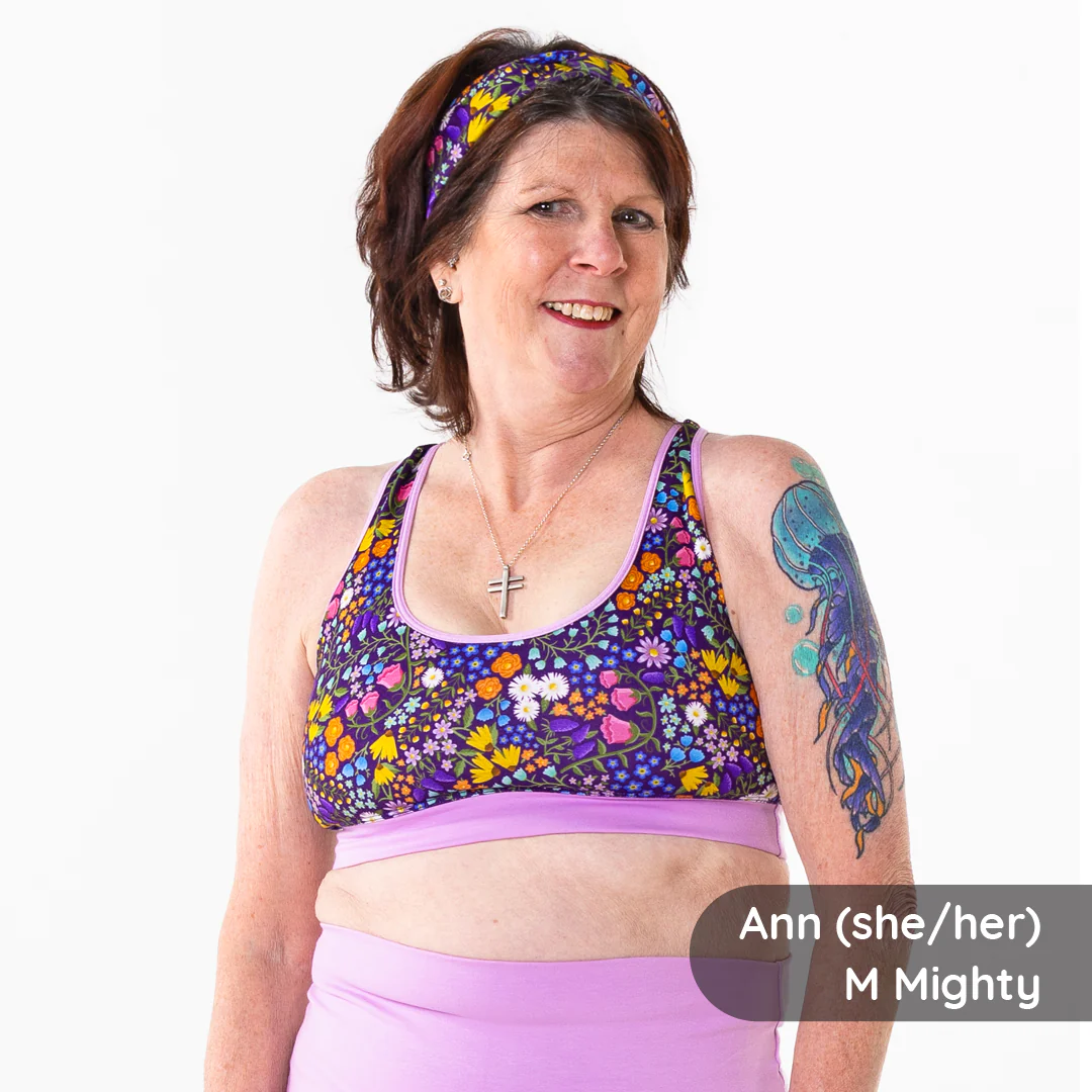 Racerback Bralette - Wildflowers - Image 4
